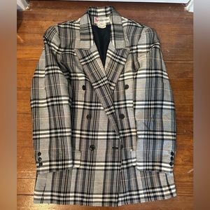 Peabody House Black and White Houndstooth Blazer